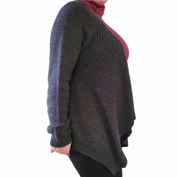 Aeropostale Ribbed Draped Cardigan sweater - Picture 3 of 8